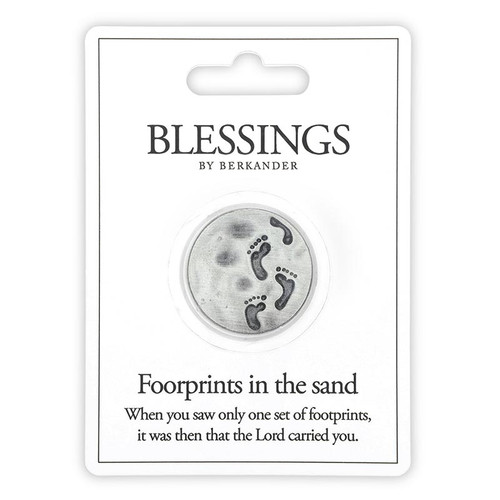 Footprints in the Sand Pocket Coin