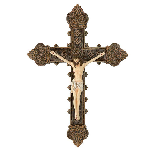 Scalloped Edge Crucifix