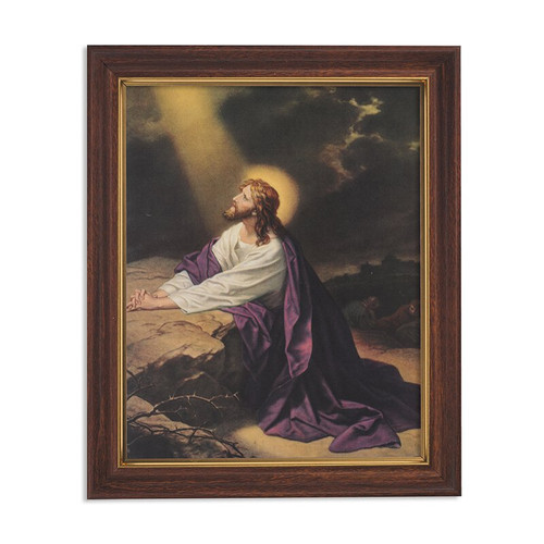 Gethsemane Wood Tone Framed Print