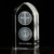 Saint Benedict Etched Glass Stand