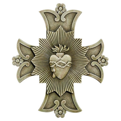 10" H Sacred Heart Garden Plaque