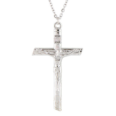 Log Crucifix Necklace