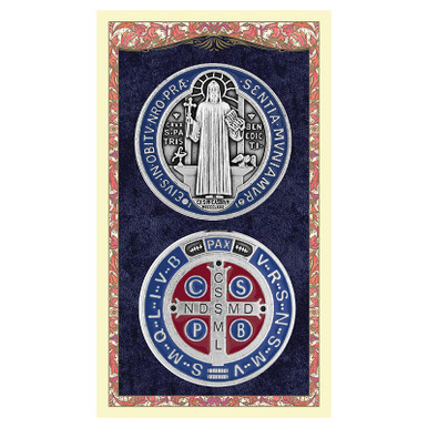 Spanish Holy Card - Saint Benedict