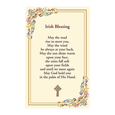 Irish Blessing Florentine Holy Card - 25/pk