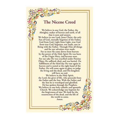 Nicene Creed Florentine Holy Card - 25/pk