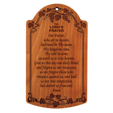 7" The Lord's Prayer Carved Wood Plaque