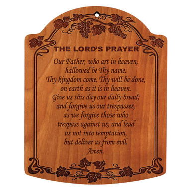 10" The Lord's Prayer Carved Wood Plaque