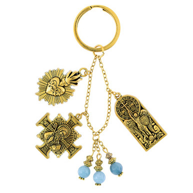 Saint Michael Adoration Keychain