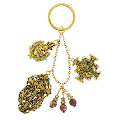 Saint Benedict Adoration Keychain