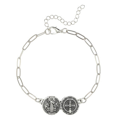 Clip Chain Bracelet - Saint Benedict Medals
