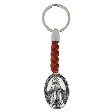 Braided Keychain - Miraculous Medal