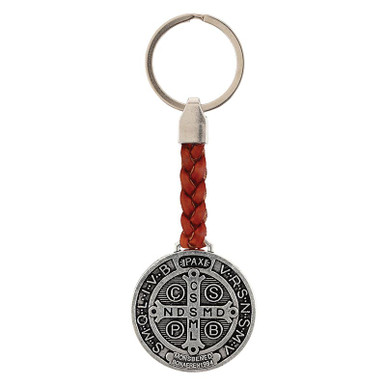 Braided Keychain - Saint Benedict