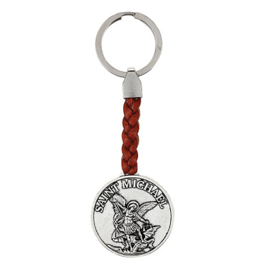 Braided Keychain - Saint Michael