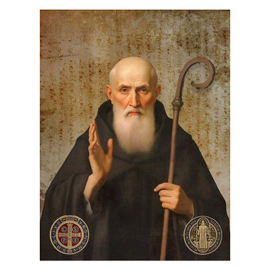 Jeannette Gianola Wood Block - Saint Benedict