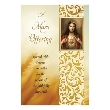 Mass Offering Card - Sacred Heart