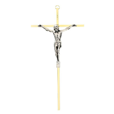 10" H 2-Toned Crucifix