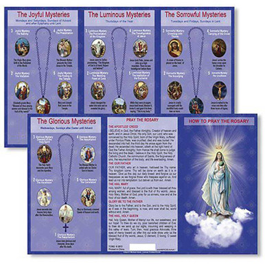 How to Pray the Rosary Trifold Pocket Prayer Card - 24/pk