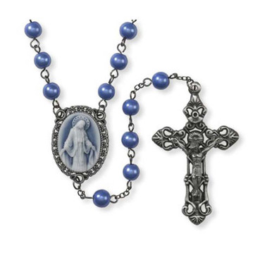 Our Lady of Grace Cameo Rosary - 2/pk