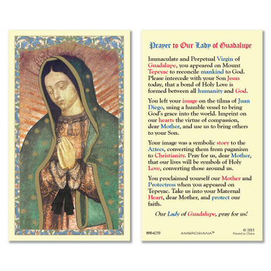 Our Lady of Guadalupe Laminated Holy Card - 25/pk AW-PROBANDO_2