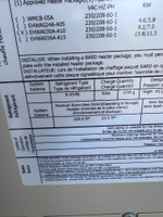 3 Ton Bard Wall-Hung 11 EER 208/230V R454B Air Conditioner with 10kW Heat Strip, New OEM Coil Repair W36AF-A10