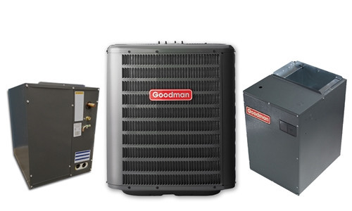 5 Ton Goodman 17 SEER Two Stage Heat Pump System GSZC160601A, Cased Coil, MBVC2001 Variable Speed, TXV