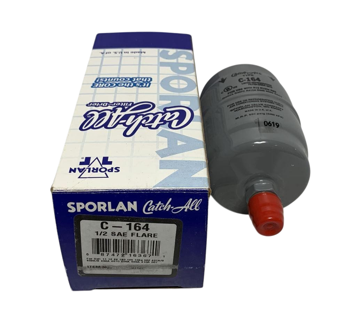 Liquid Line Filter Drier Sporlan 1/2 inch SAE 16cu Flare  C-164