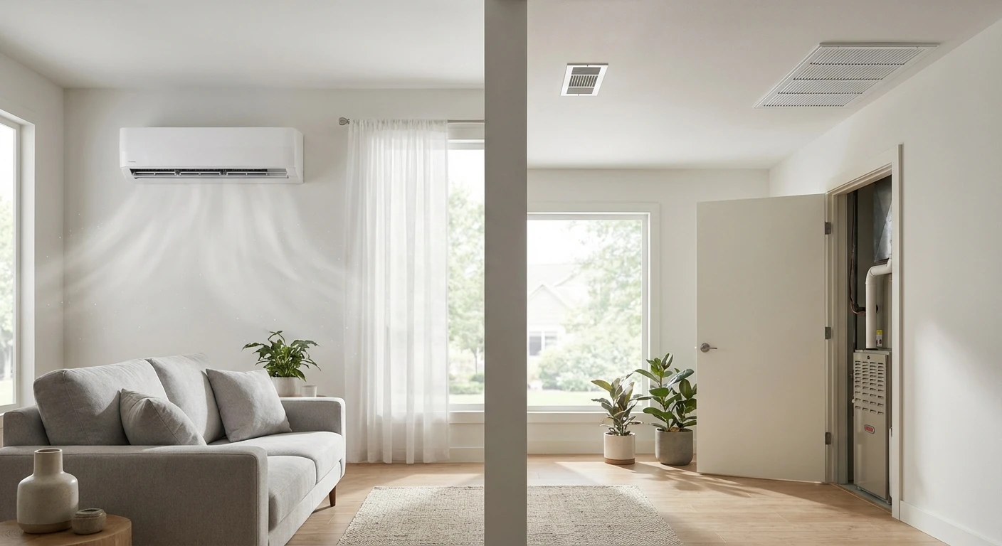 Ductless Mini Split vs. Central Air Mini Split