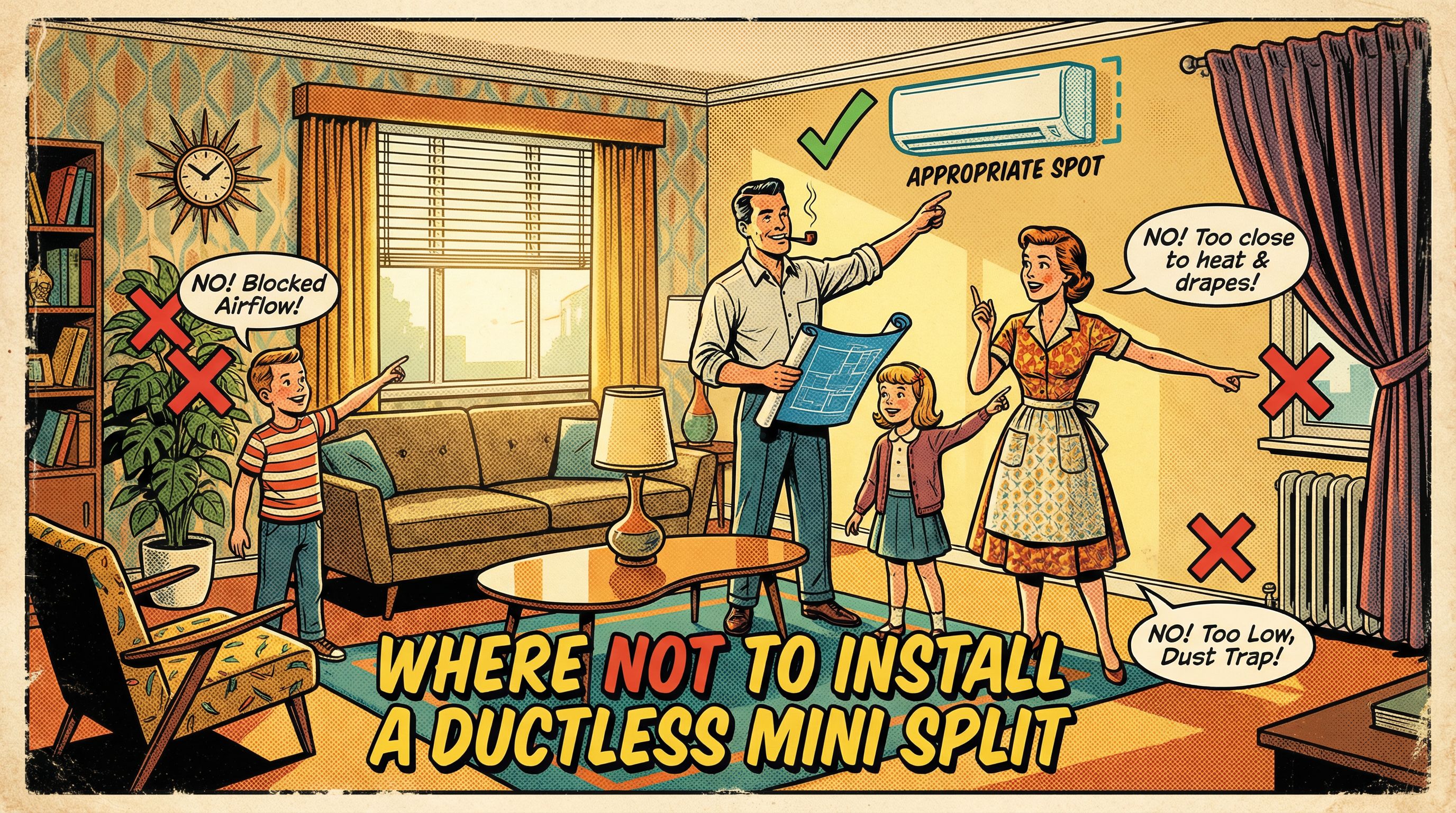 Where Not to Install a Ductless Mini Split - Placement Tips