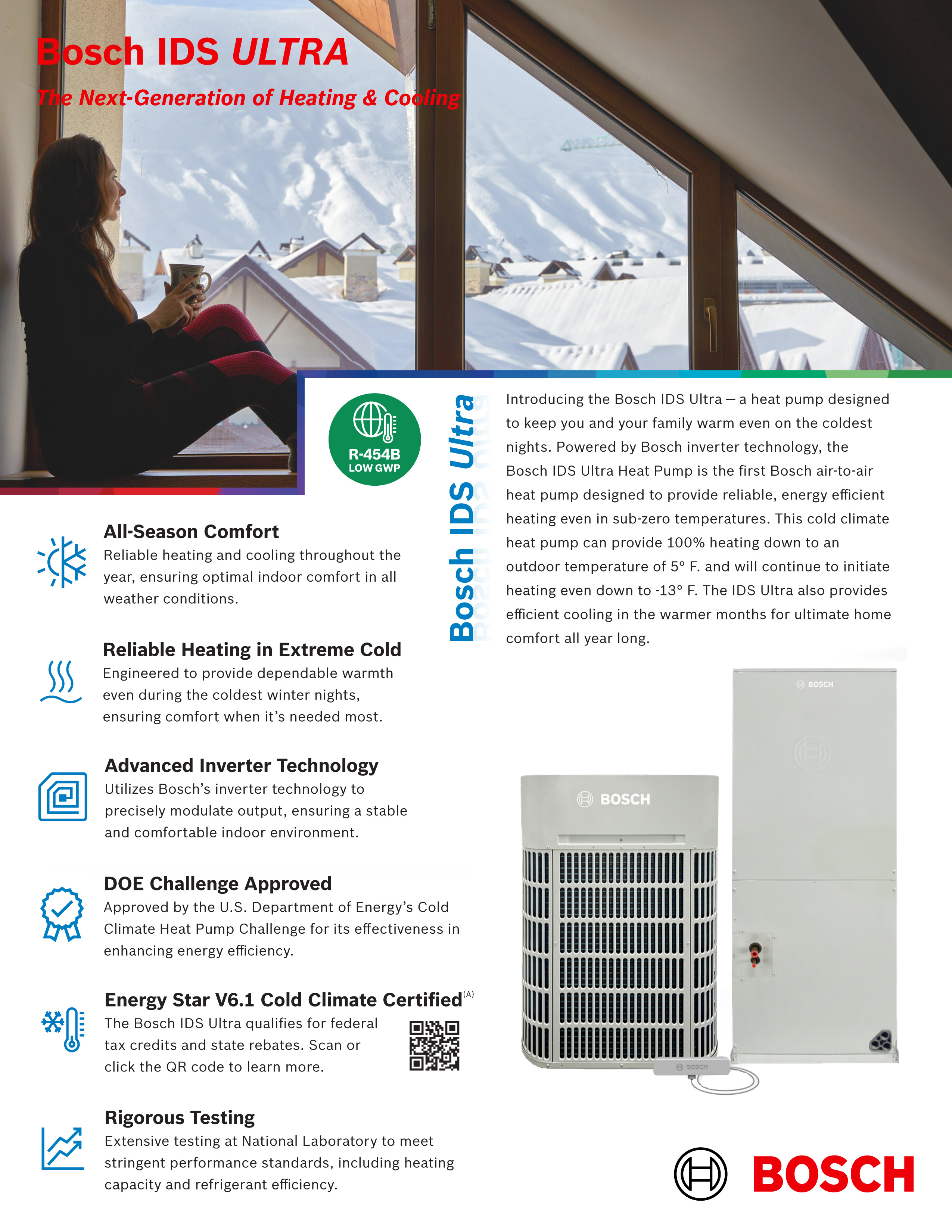 52197 | 5 Ton Bosch IDS Ultra 19 SEER2 Cold Climate R454B