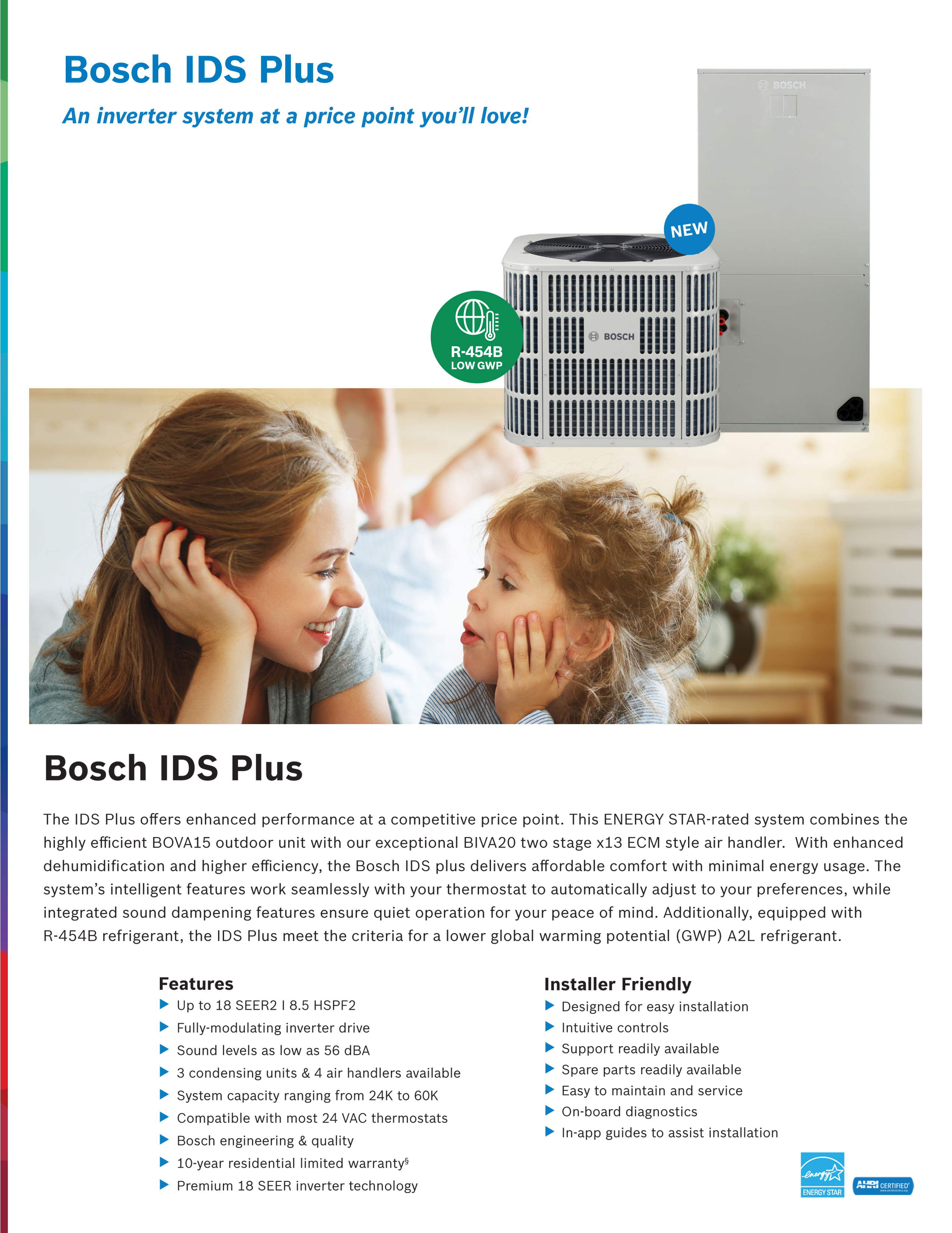 52214 | Bosch IDS Plus 4 Ton 17 SEER Heat Pump Inverter
