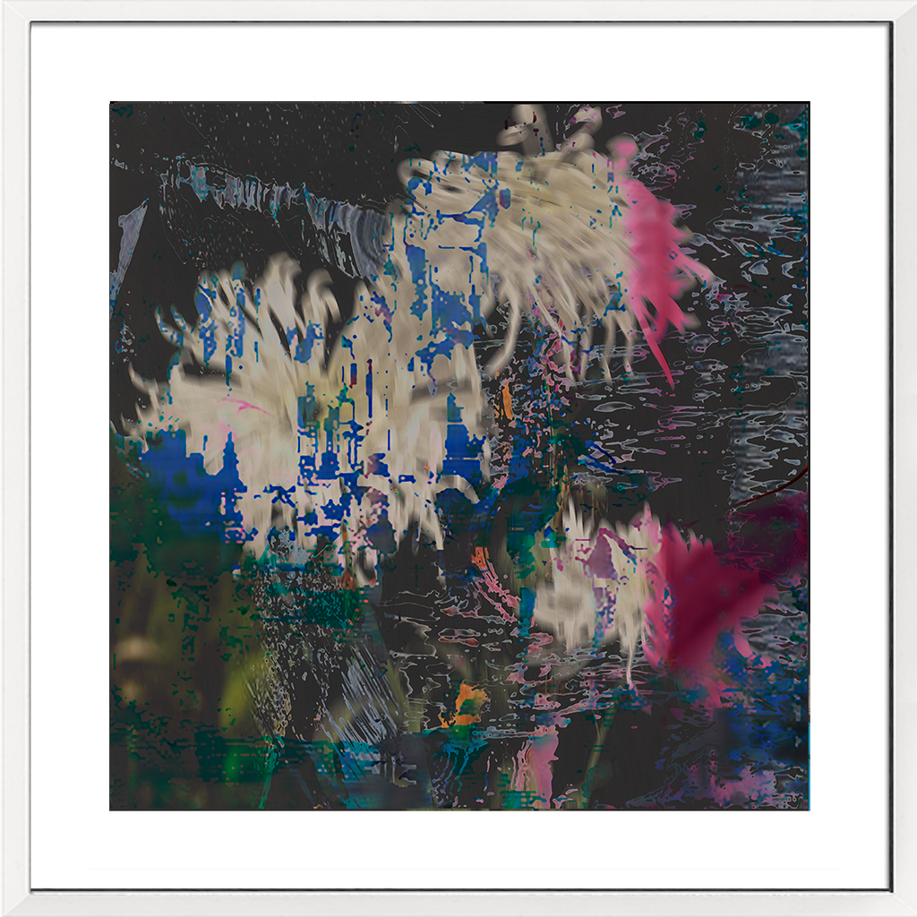 Framed Art Print - Blurred Vision Double Exposure Fluro