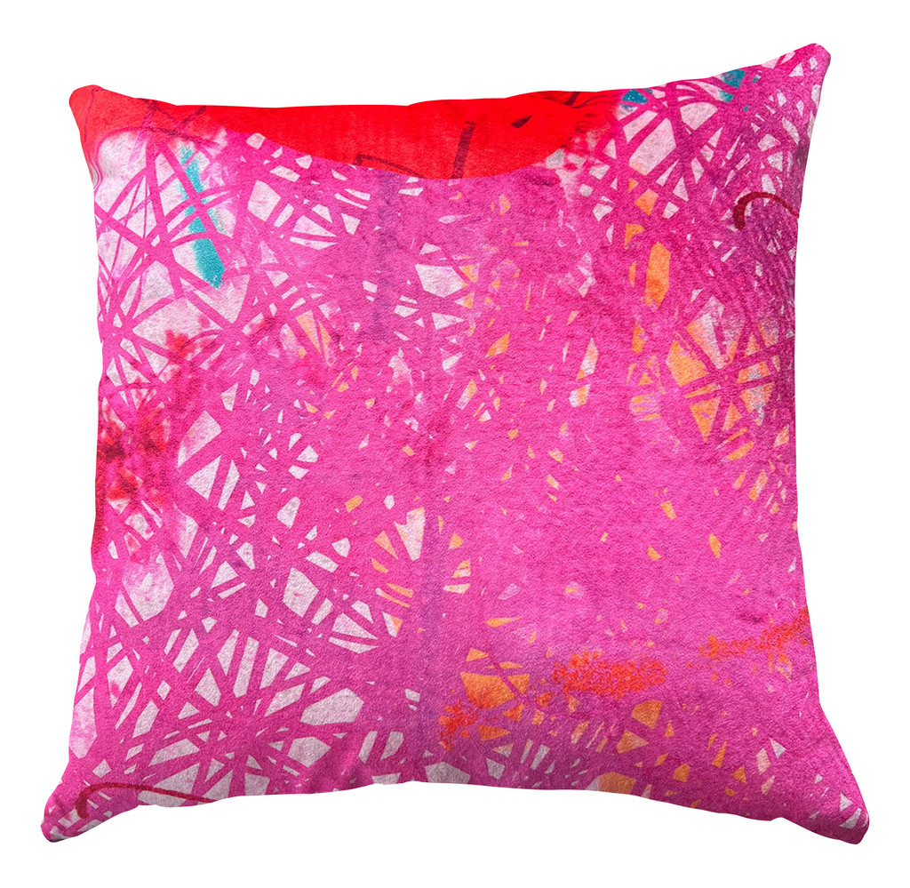 Cushion Cover - Scribble - Hot Pink