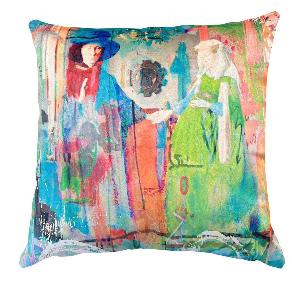 Cushion Cover - Famous Paintings - The Nice Couple from Bruges