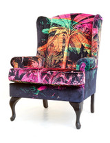 SOLD - VINTAGE CHAIR - JUNGLE VIBE UPHOLSTERY