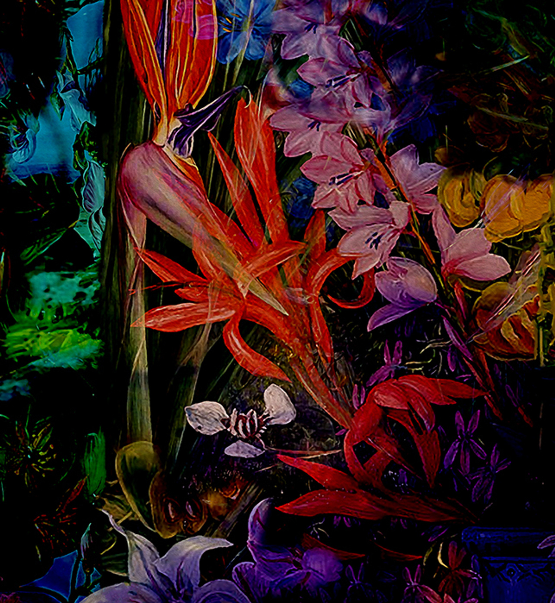  Wallpaper - Jungle Vibe - Dark Floral