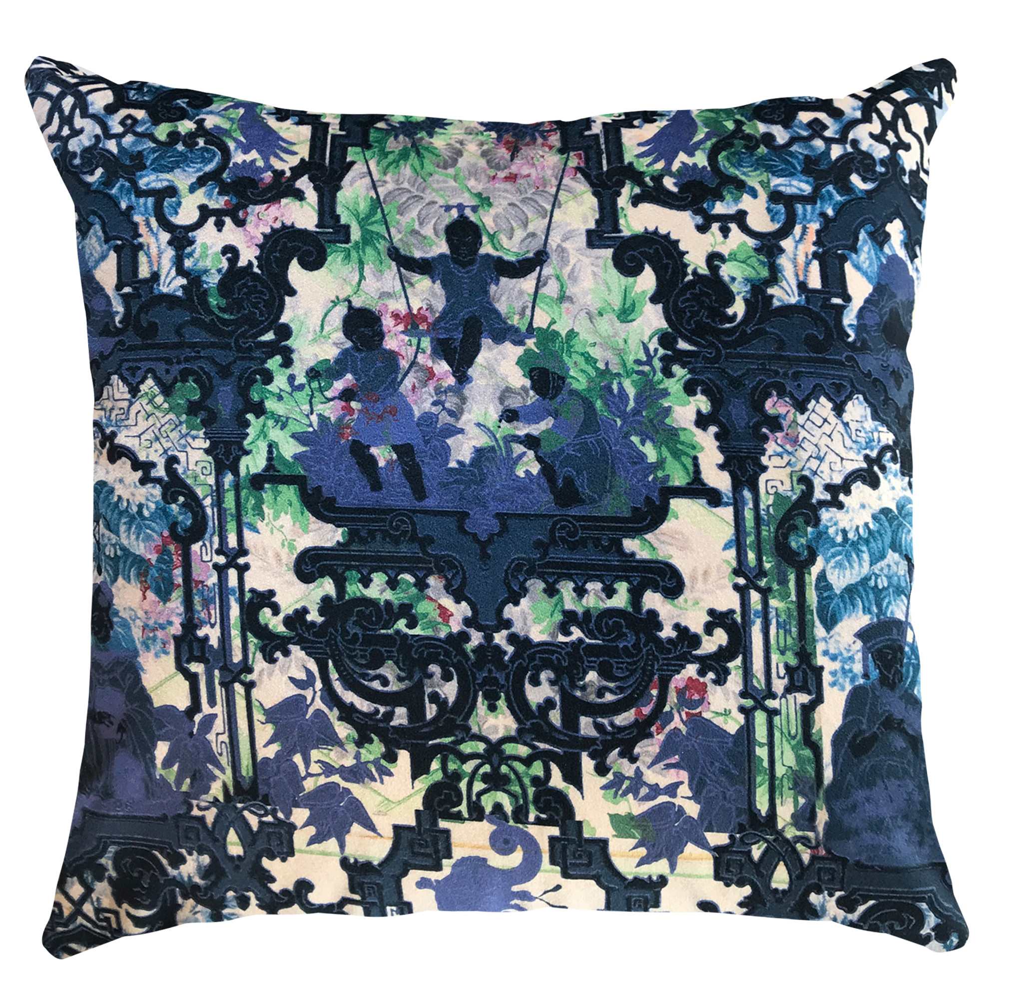 Cushion Cover - Chinoiserie - In the Garden of Double Happiness