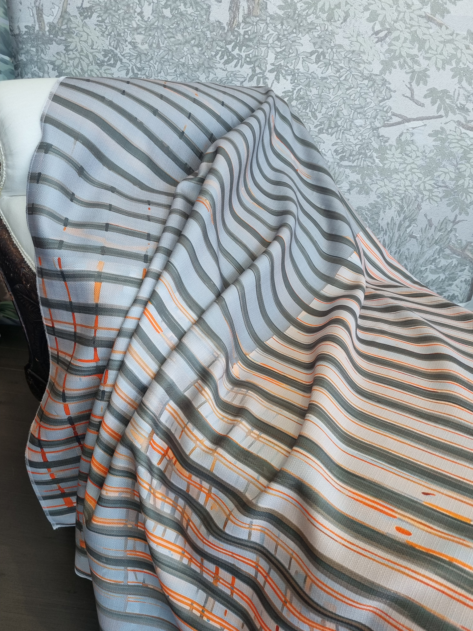 Fabric - Geometrico - Orange Stripes
