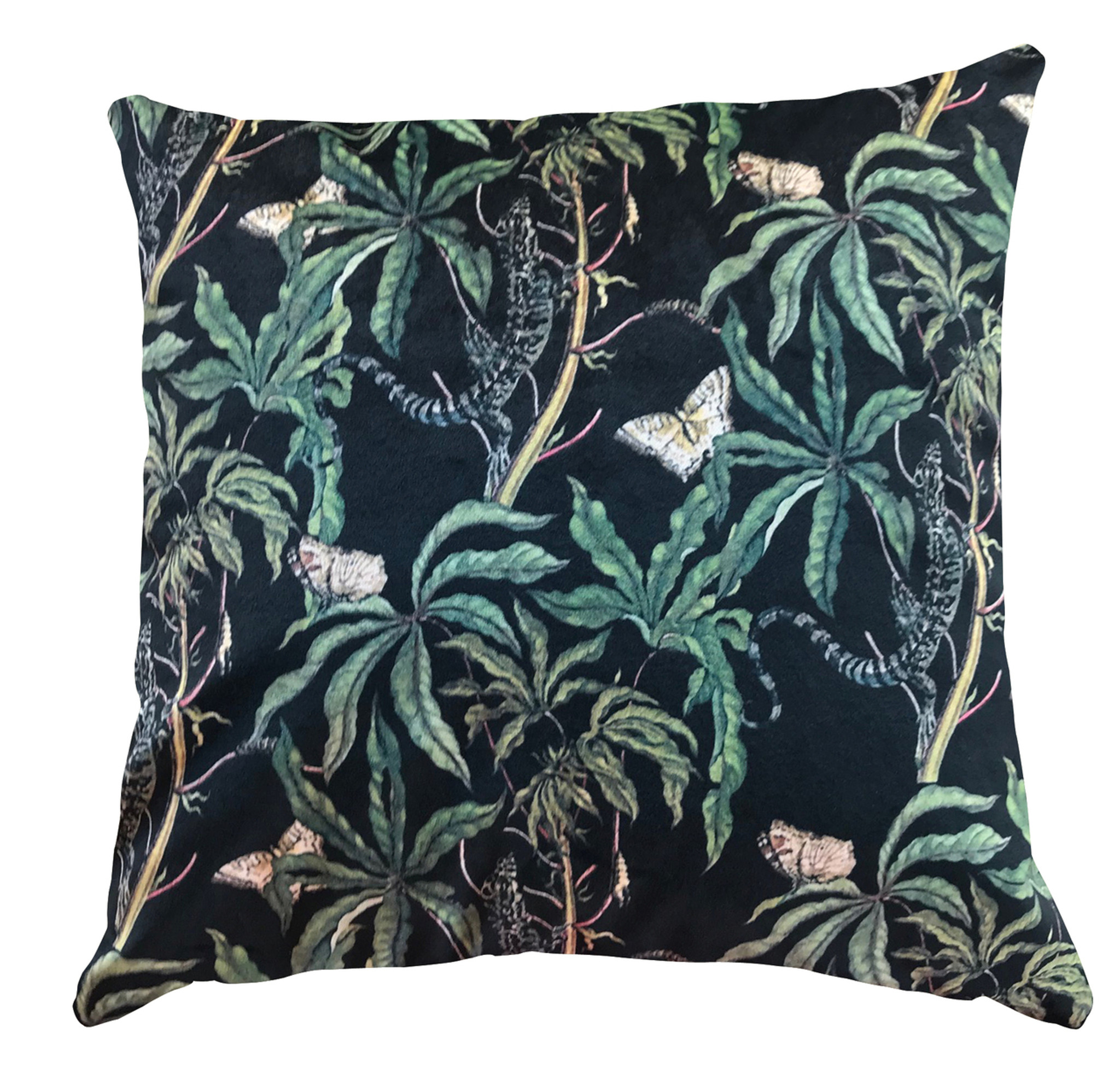 Cushion Cover - Reptiles in the Dark - Green