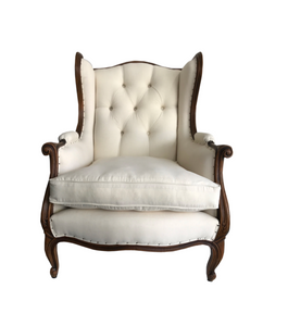 19TH CENTURY LOUIS XVI BUTTON BACK CHAIR - YOUR CHOICE OF DESIGN FOR UPHOLSTERY FABRIC (SOLD SEPARATELY OR AS A PAIR)