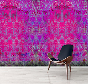 Wallpaper - Colour Crash - Magenta Damask