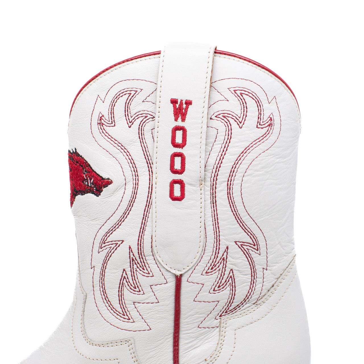 Sarah - Gameday Women's Shorty Ivory Western Boot - Arkansas