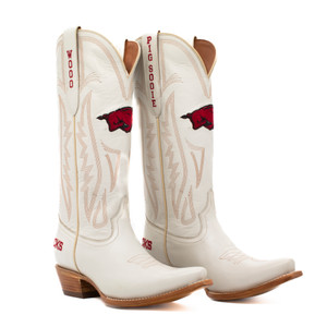 Carrie - Gameday Women's Ivory Western Boot - Arkansas Razorbacks Carrie - Gameday Women's Ivory Western Boot - Arkansas Razorbacks