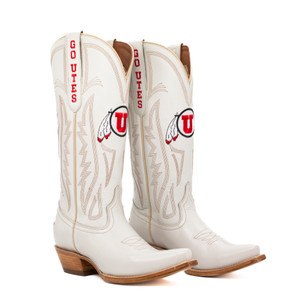 Carrie - Gameday Women's Ivory Western Boot - Utah Utes Carrie - Gameday Women's Ivory Western Boot - Utah Utes