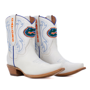 Sarah - Gameday Women's Shorty Ivory Western Boot - Florida Gators