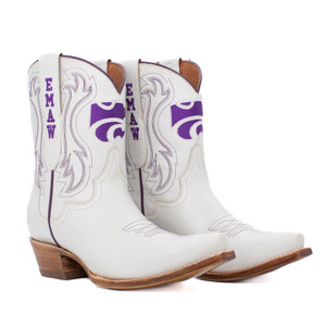 Sarah - Gameday Women's Shorty Ivory Western Boot - Kansas State Wildcats Sarah - Gameday Women's Shorty Ivory Western Boot - Kansas State Wildcats