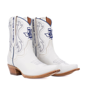 Sarah - Gameday Women's Shorty Ivory Western Boot - Rice Owls