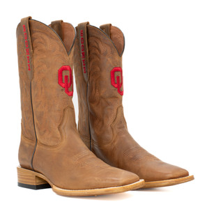 Maverick - Gameday Men's Square Toe Western Boot - Oklahoma Sooners