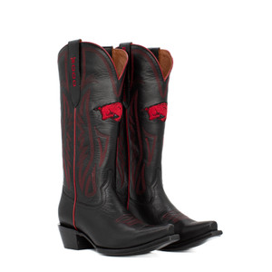 Carrie - Gameday Women's Black Western Boot - Arkansas Razorback