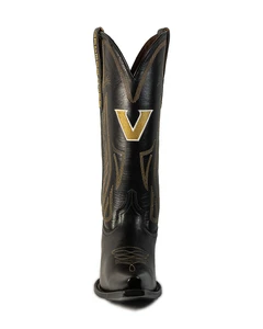 Carrie - Gameday Women's Black  Western Boot - Vanderbilt Commodores