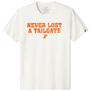 Gameday Unisex Never Lost A Tailgate Cotton S/S Tee - White/Orange